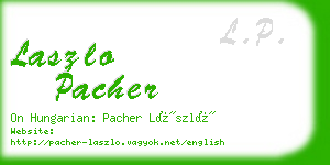 laszlo pacher business card